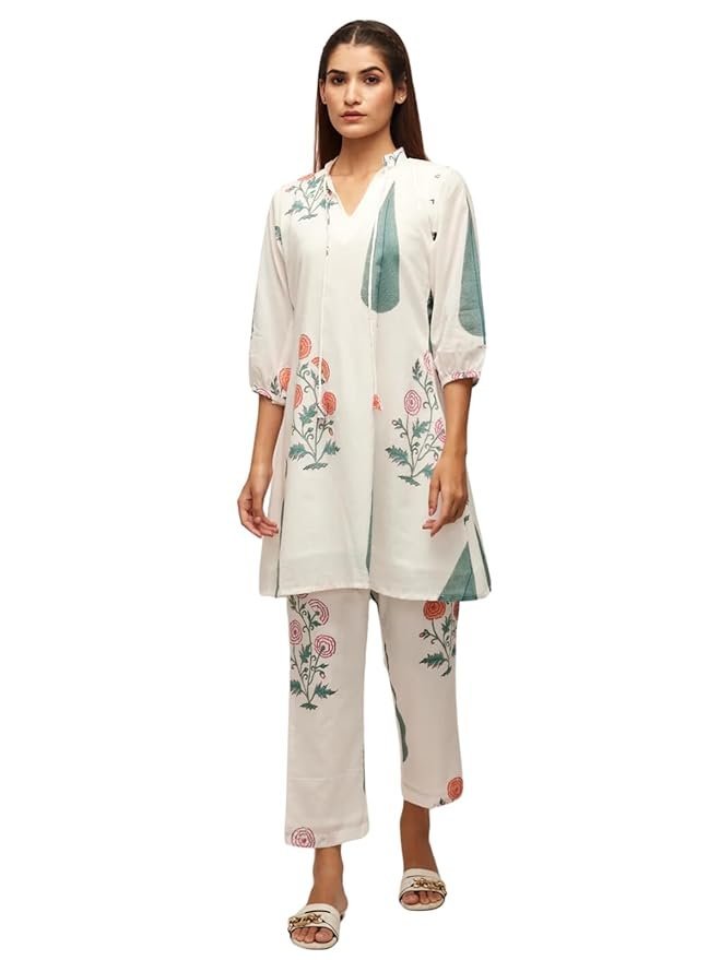 Women's Rayon Co Ord Set For Women | Co Ord Set For Women Stylish | Kurta Set For Women | Kurta Set | Ethnic Co Ord Set For Women | 3/4 Sleeve Co-Ord Set