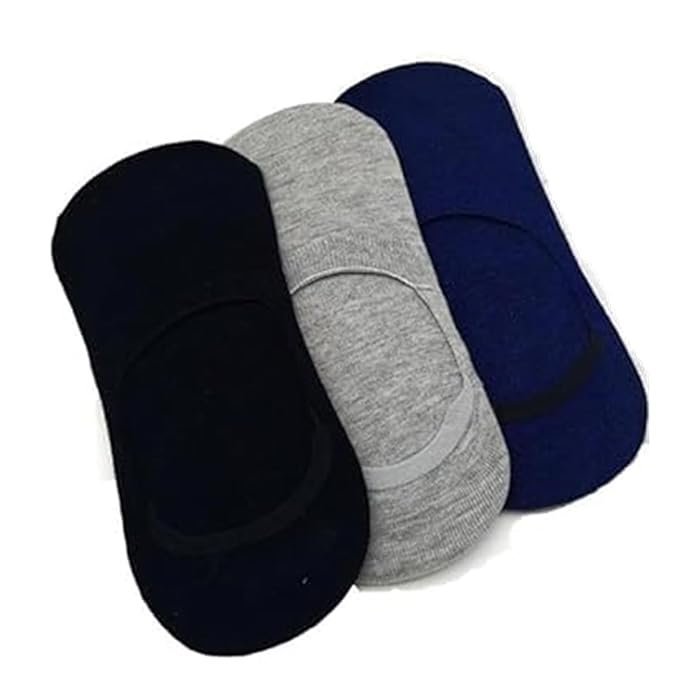 Cotton Multicolored Ankle Length Socks, Pack of 3, Free Size for Women