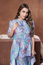 Women Ethnic Kurta Set | Rayon Co-Ord Set | Fancy Pajama Set | Pack of 2 | Floral Printed Top & Pant Set | Full Pair Set | A-line Kurta Set for Women | - Image 3