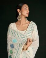 Embroidered Georgette Saree - Image 4