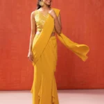 Set of 2 Women Ready to Wear Saree with Sequin Thread Embroidered Blouse