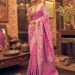 Women Floral Woven Kanjeevaram saree with Contrast Border