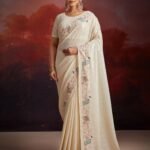 Women Embroidered Saree with Contrast Border